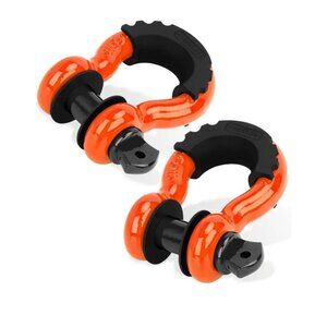 LIBERRWAY Shackles 3/4" (2 Pack) D Ring Shackle Rugged Off Road Shackles